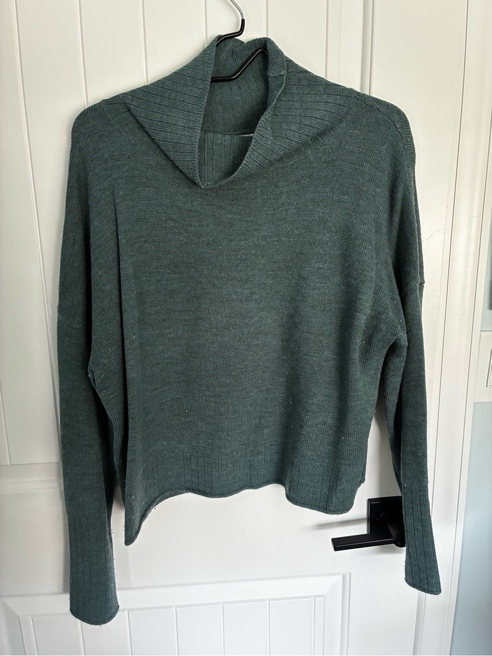 Rachel Zoe Teal Funnel Neck Pullover Sweater